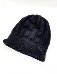 Oryginalna czapka Puma czarna męska ciepła zimowa wiosenna