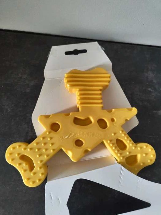 Gryzak dla Psa w Kształcie Sera z Pojemnikiem na Pokarm, Zabawka