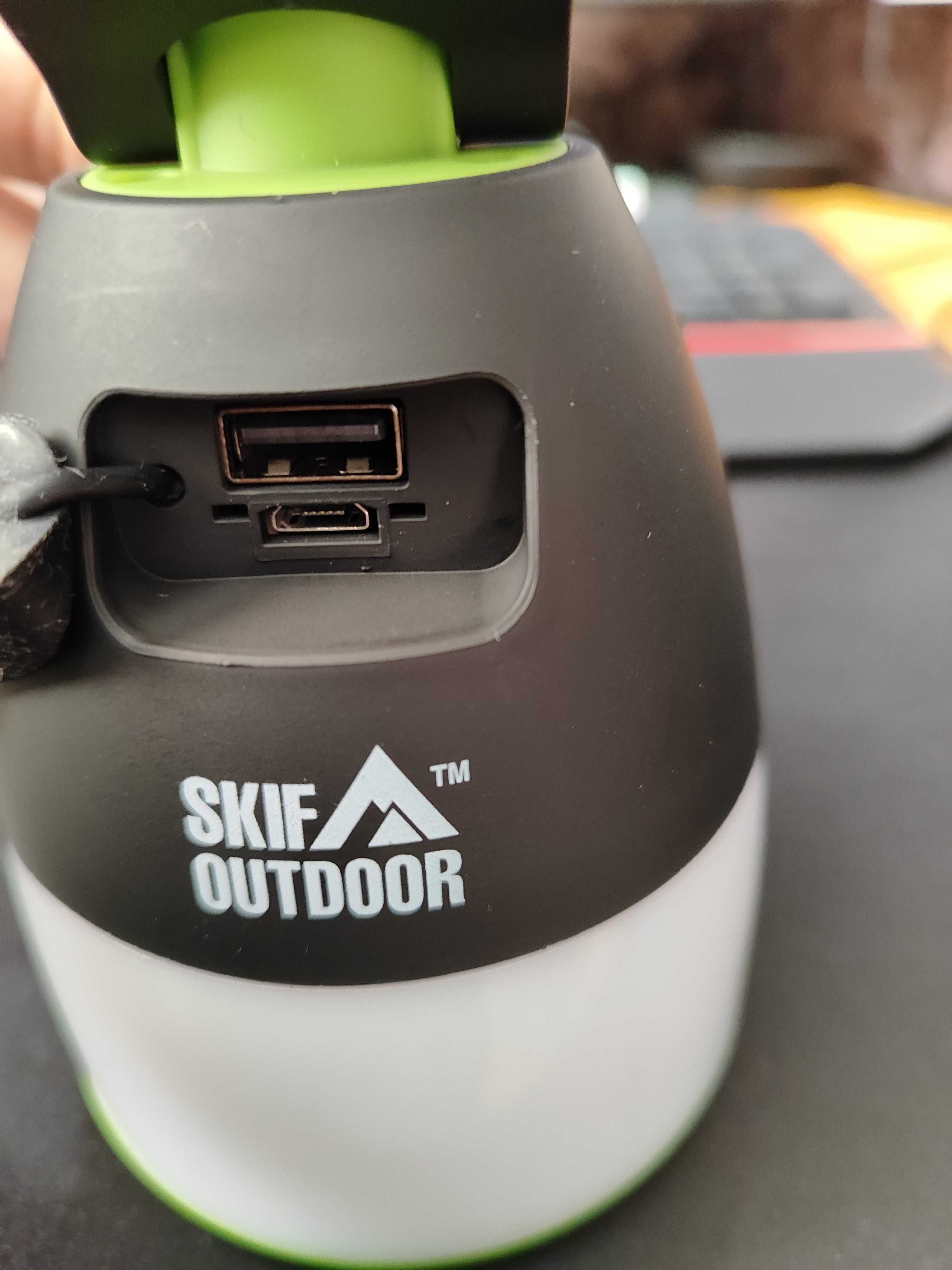 Фонарь кемпинговый аккумуляторный Skif Outdoor  Черно-зеленый