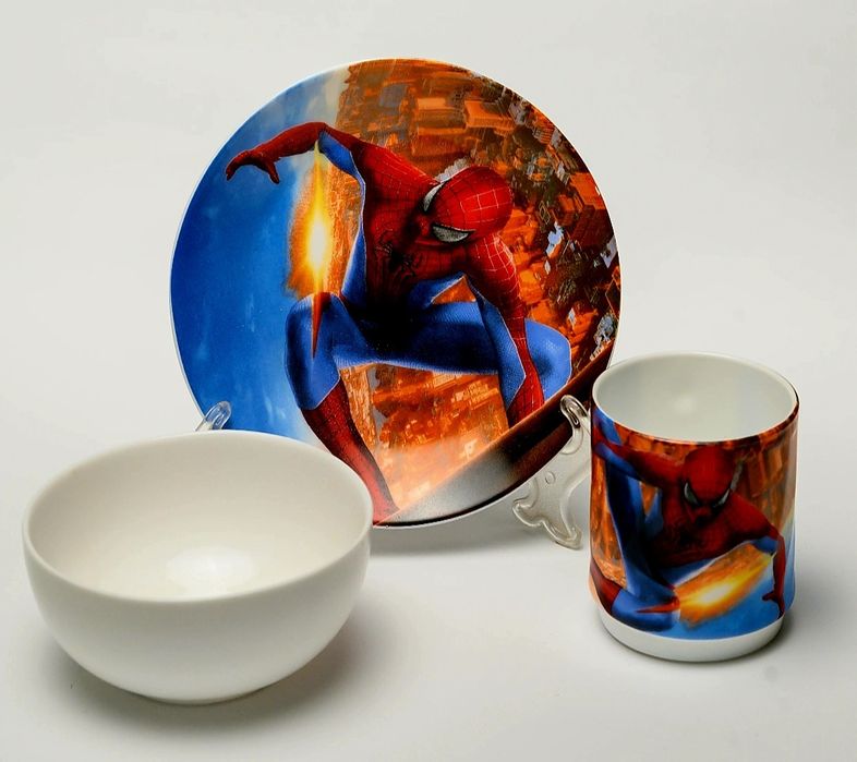 Дитячий набір посуду "Людина павук"