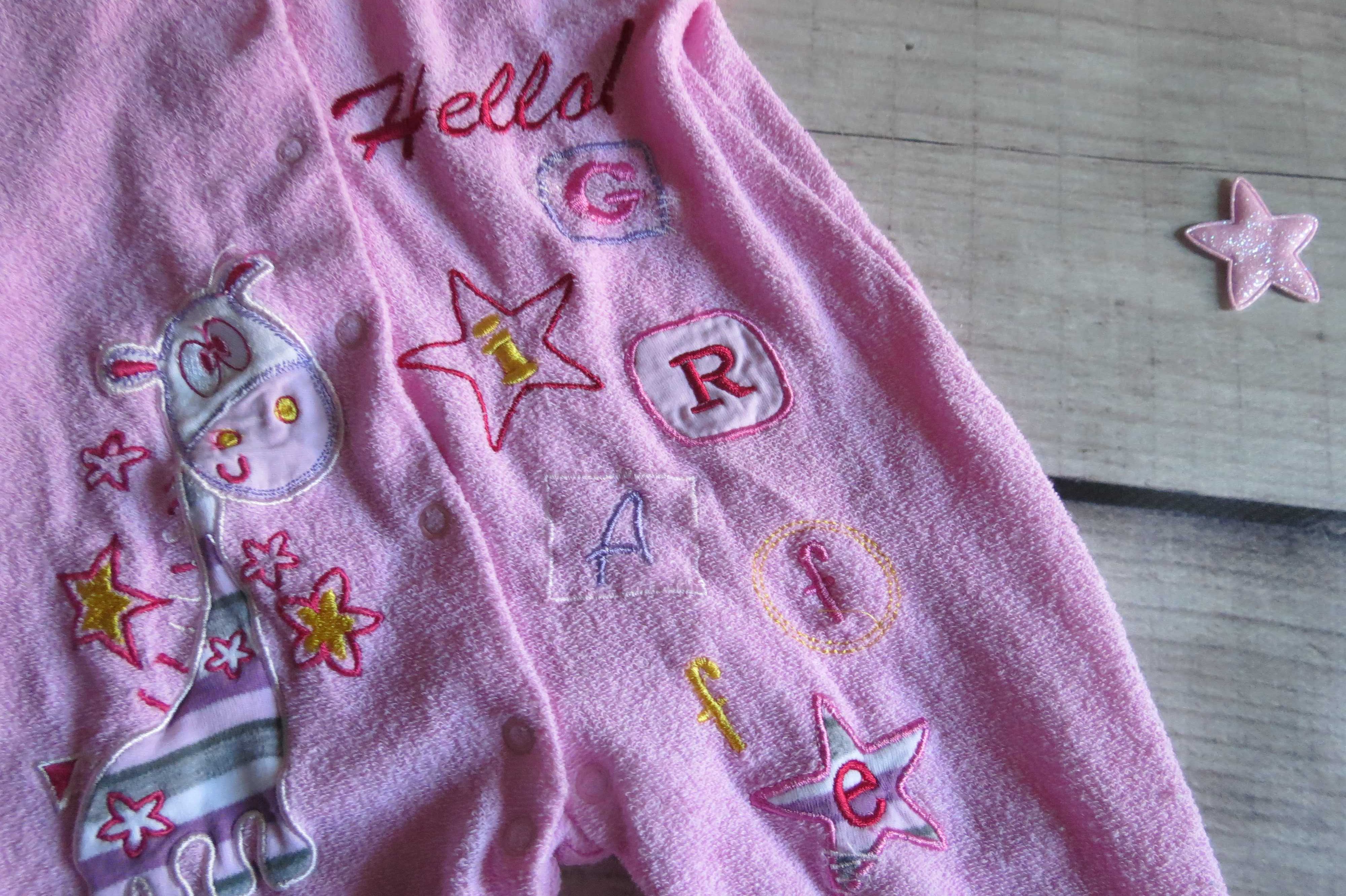 Человечек с капюшоном GIRAFFE для девочки, розовый - Valeri-tex 74 см
