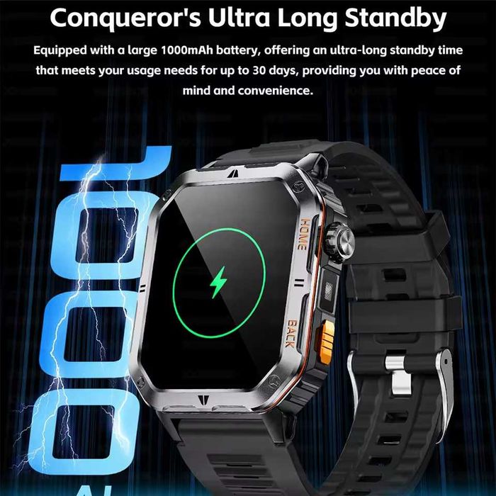 Смарт часы: LIGE MT62 PRO. NFC.1000mAh. LED-фонарик.