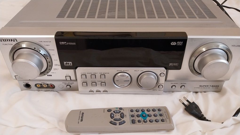 Amplituner 5.1 Aiwa AV-D58 z pilotem Srebrny (JEDYNY TAKI)