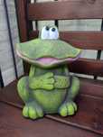 Żaba 24 cm ceramiczna do domu i ogrodu ozdoba okolicznościowa na lato