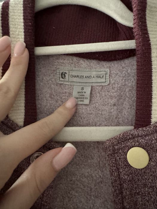 Kurtka meska bomber bejsbolowka rozm s bordowa