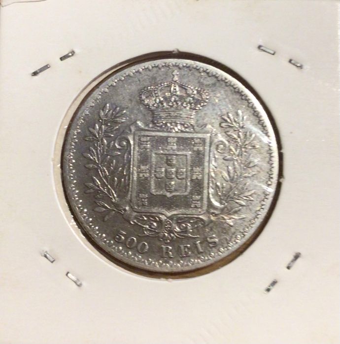 D. CARLOS I  -  500 REIS 1891 PRATA