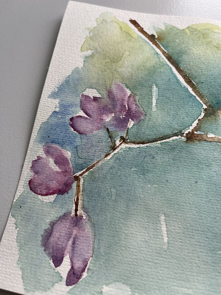 Obrazek akwarela „Różowa orchidea”