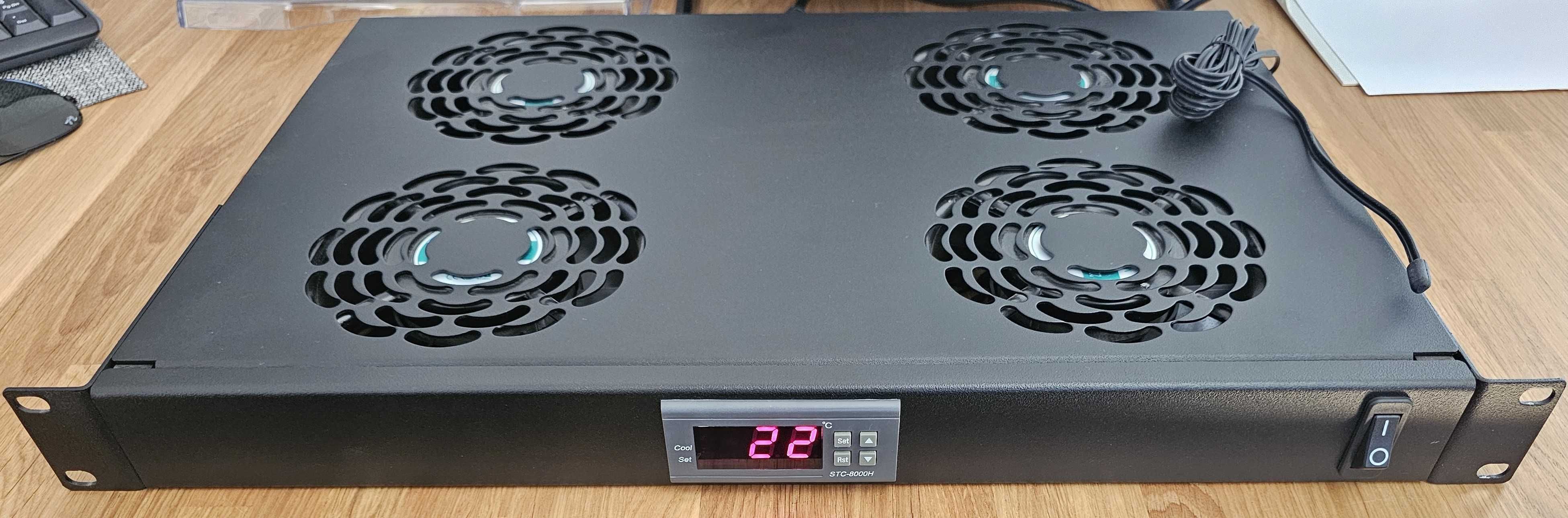 Panel 1U 4 wentylatory do szaf RACK 19” PULSAR RAWP-1R z termostatem