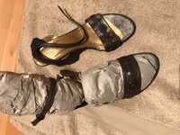 Sapatos metalizados cinza muito femininos