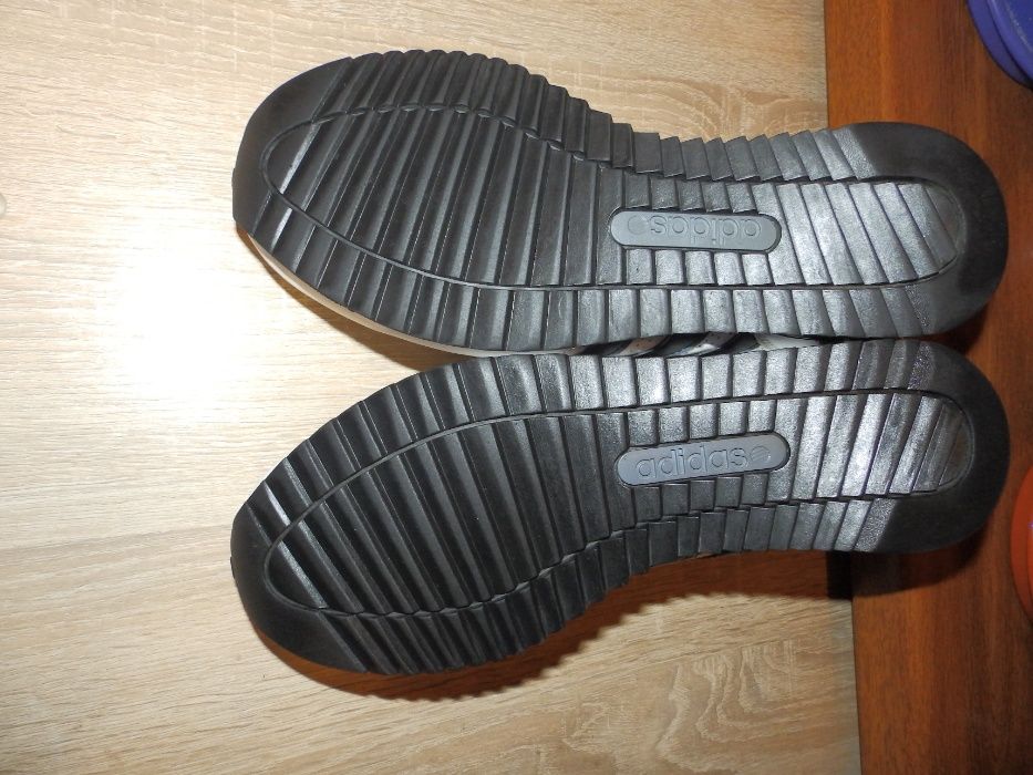 Кроссовки adidas neo label mens leather trainers white/black/lead