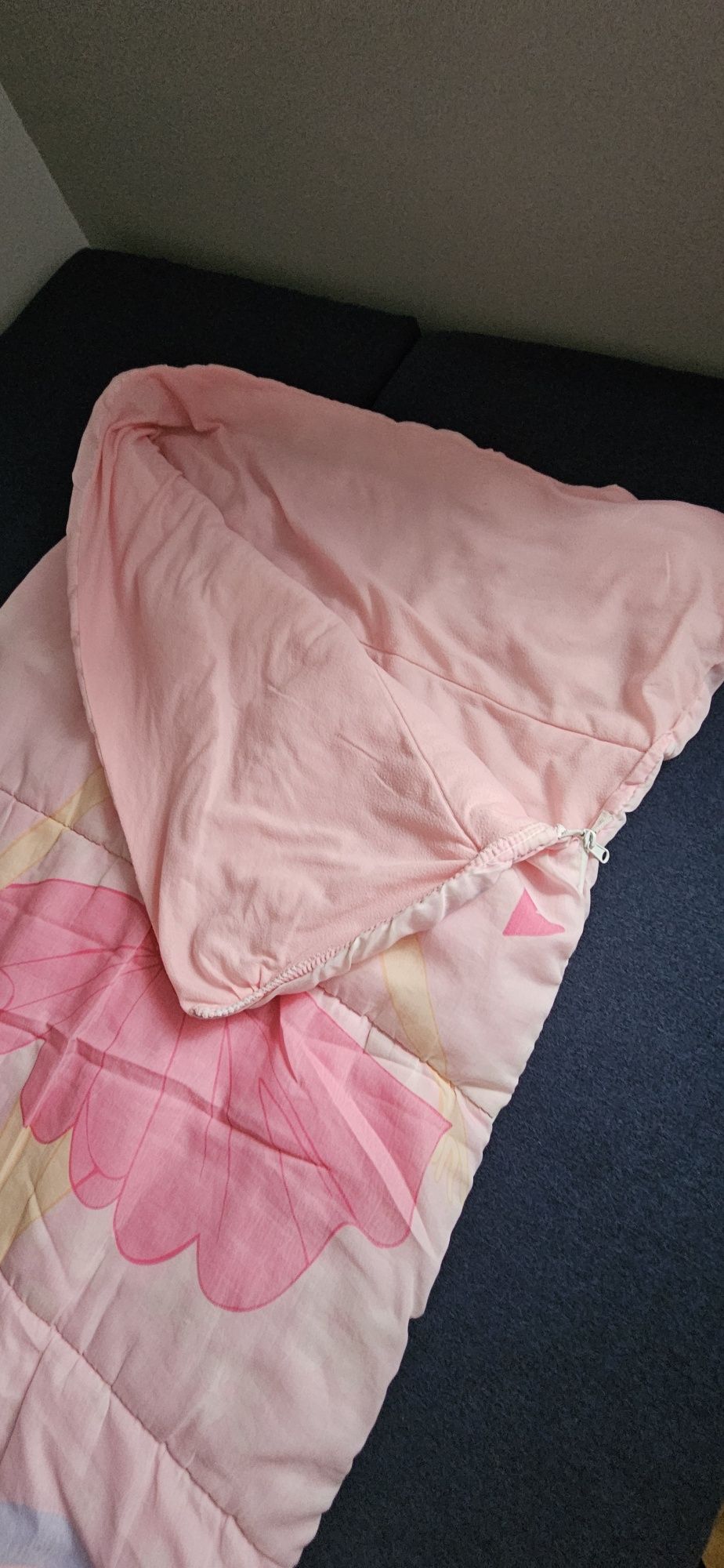 Śpiwór dla dziewczynki barbie różowy przedszkole biwak 135x70