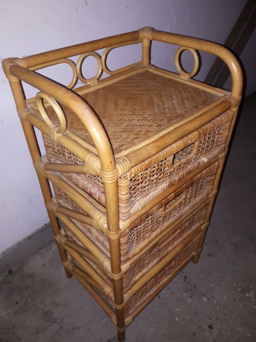 Regał szafka etażerka rattan bambus