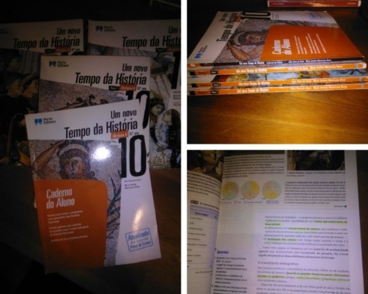 História 10°  Manuais e caderno actividades.