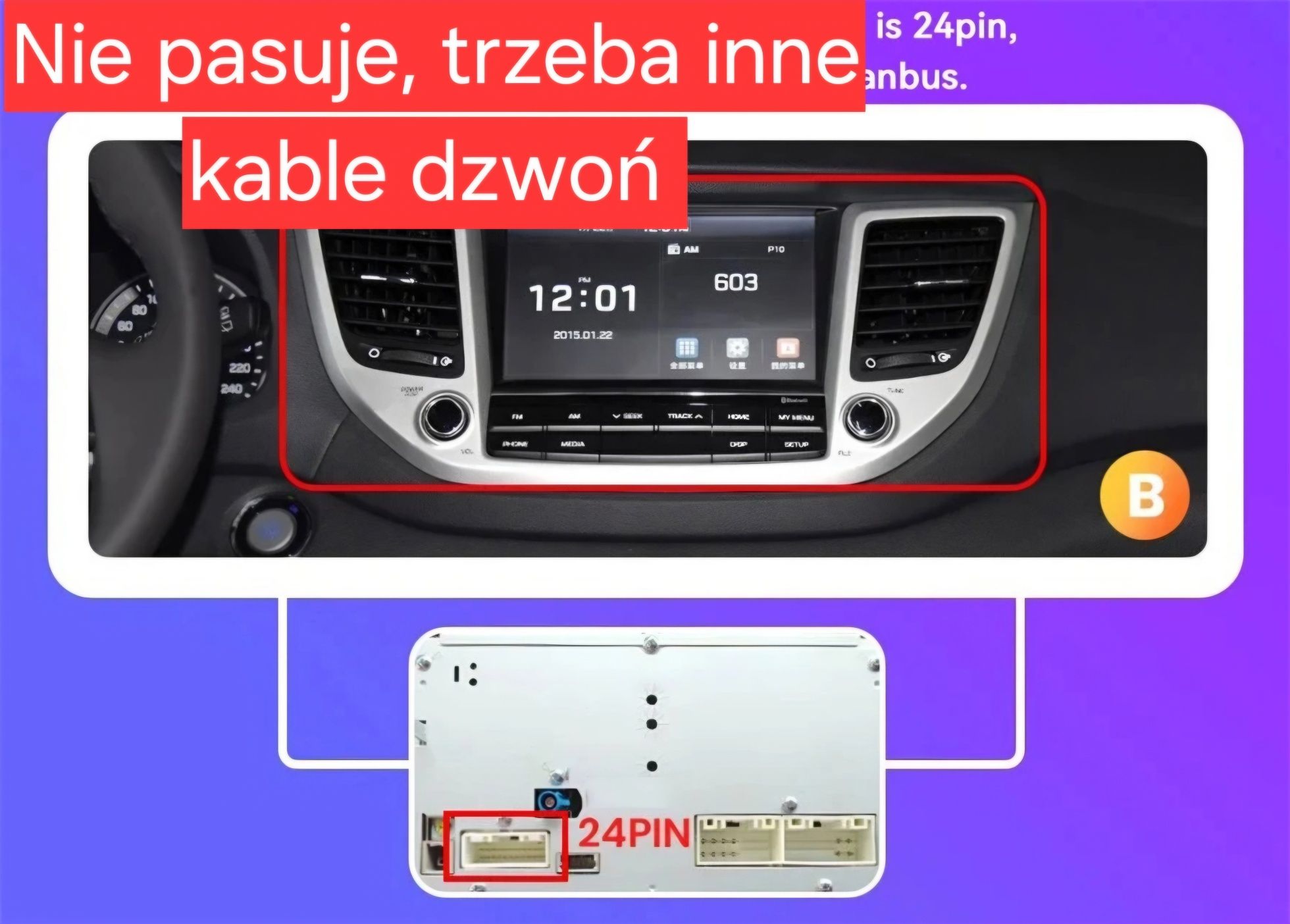 Hyundai Tucson 2015÷2018 Navi nawigacja Gps radio android