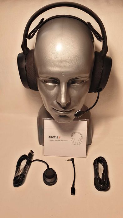 Słuchawki nauszne SteelSeries Arctis 5 BLACK - jak NOWE.