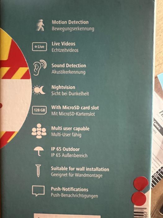 Kamera zewnętrzna IP WI-FI Hama  + karta pamieci 64 GB