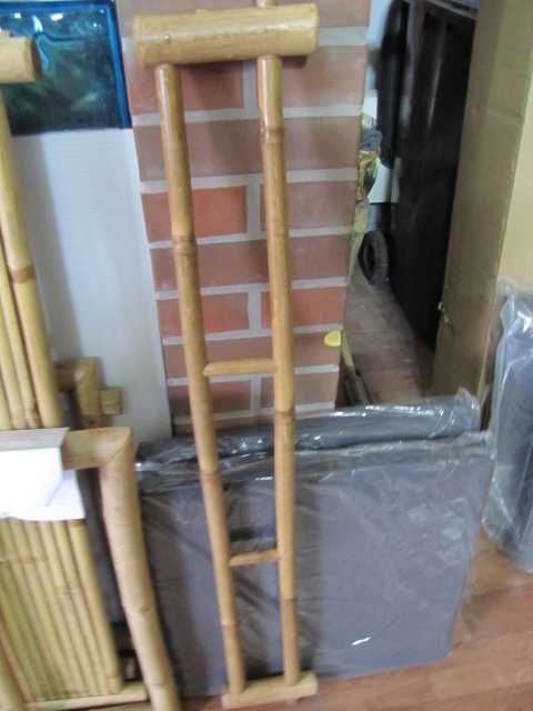 Ławka Ogrodowa 2 osobowa sofa Bambus z poduszkami na siedzisko VIDA