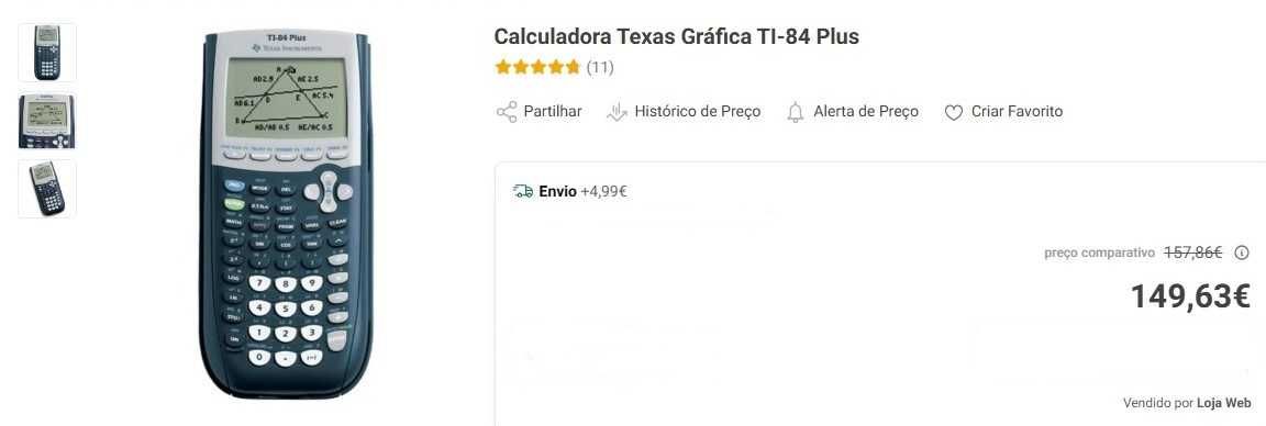 Maquina calculadora Texas Instruments - Grafica TI-84 Plus.