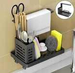 Sink Caddy Organizer Zlewu Kuchennego Na Gąbkę Uchwyt Czarny