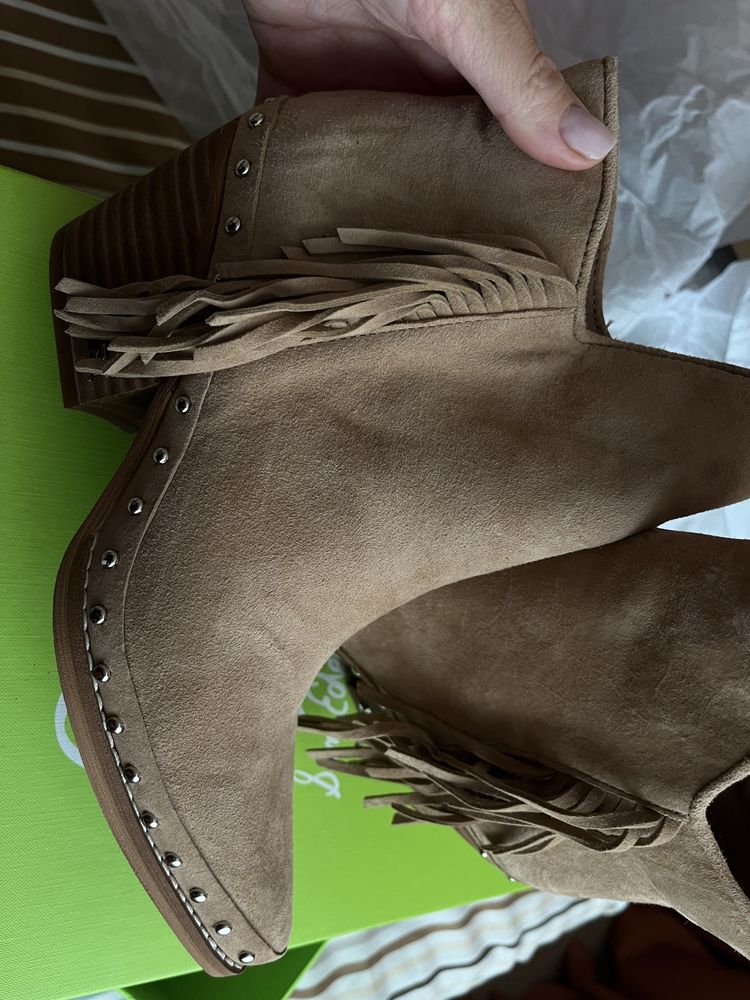 Ботильйони, ковбойські чоботи козаки SAM EDELMAN БЕЖЕВИЙ