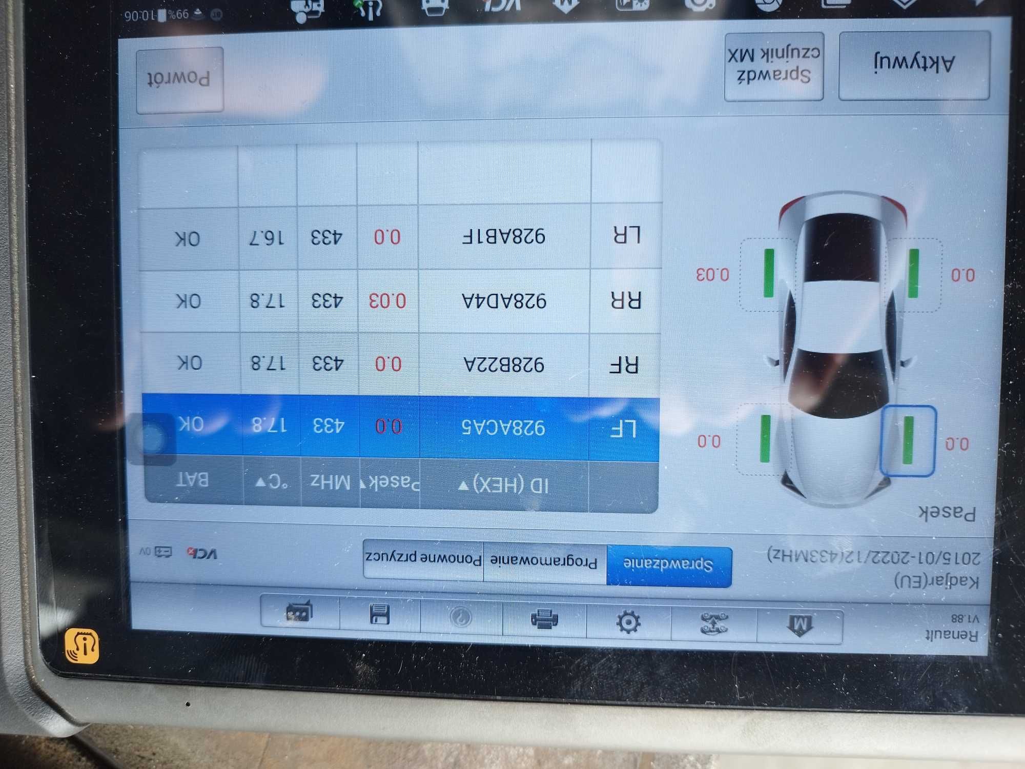 Czujniki TPMS Renault/Nissan