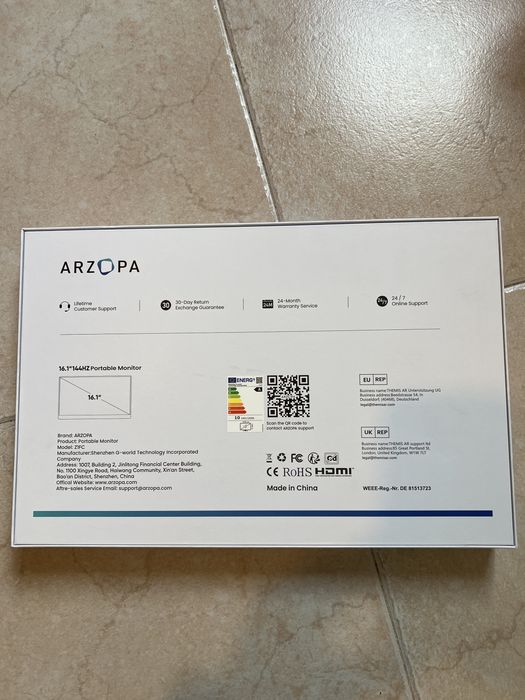 Monitor Arzopa Z1FC 1080p 144Hz