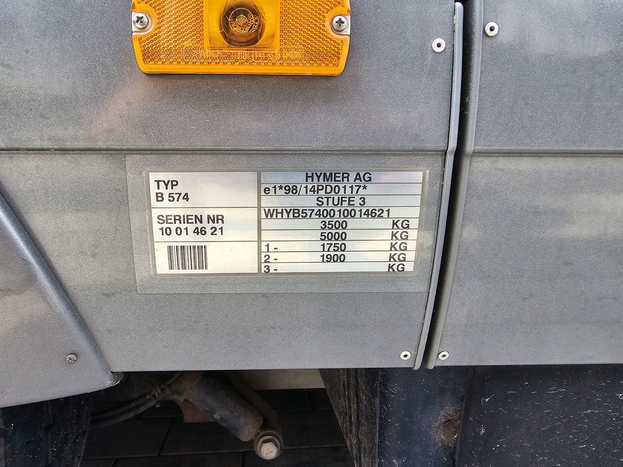 Kamper hymer b574 wersja zimowa