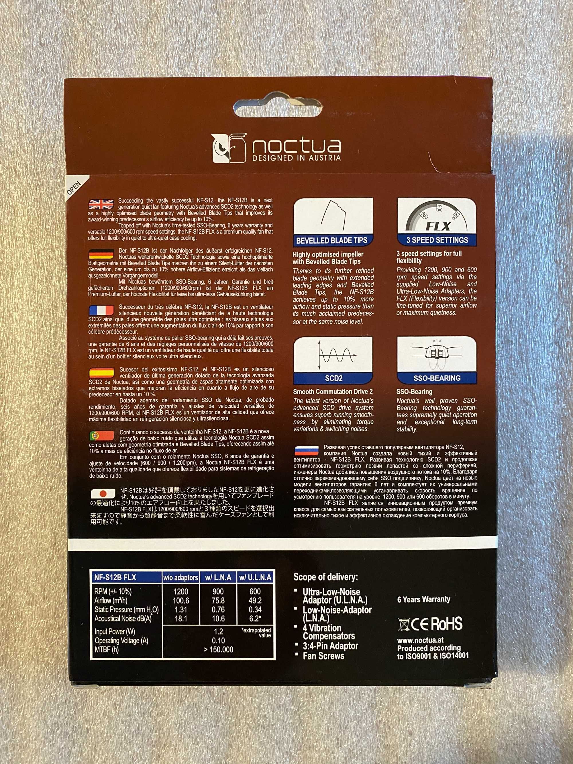 Топ кулер вентилятор Noctua NF-S12B FLX (120мм 3pin)