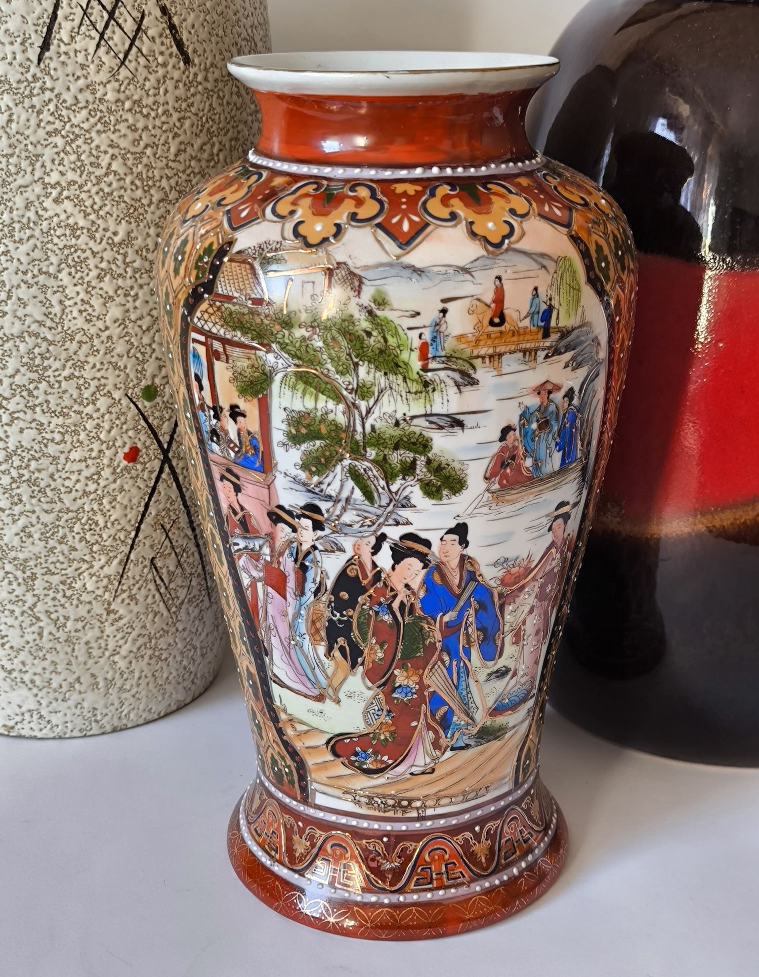 Wazon piękna stara porcelana Chińska sygnowana 30 cm