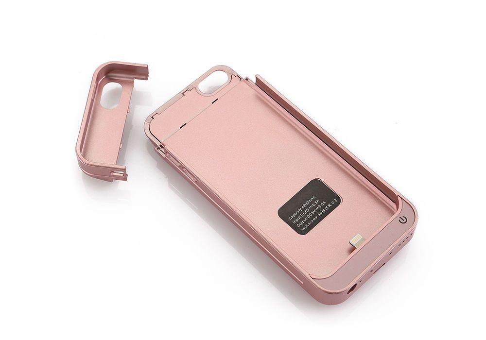 Sem bateria nunca mais!!! Capa power bank iPhone 6/6S/7 PLUS Rosa