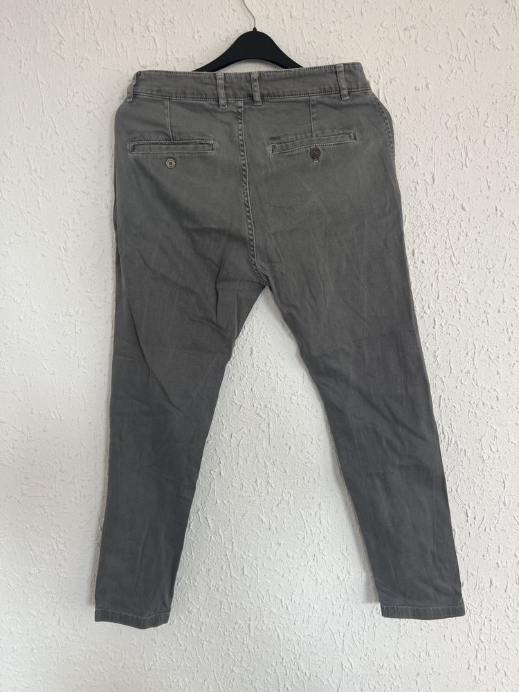 Szare spodnie typu chinos Zara roz. MñL / 31 / 40