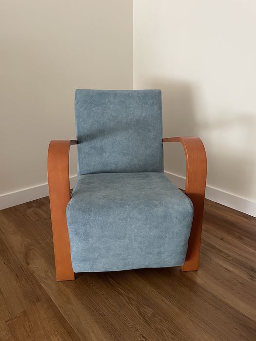 Cadeirao poltrona vinted azul