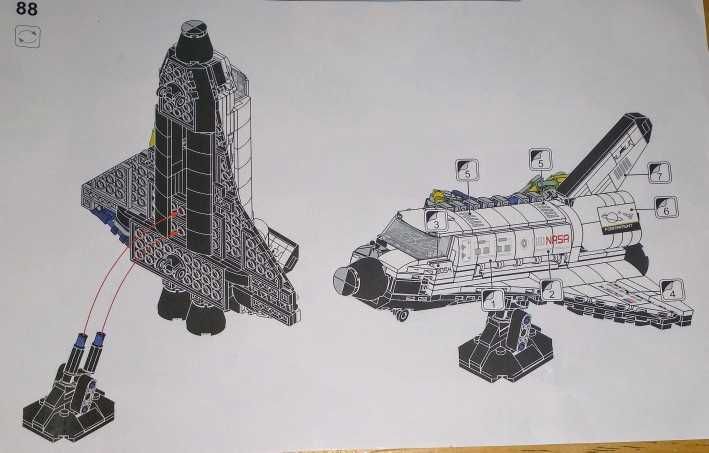 Klocki konstrukcyjne Prom Kosmiczny NASA Kosmos Rakieta Wahadłowiec