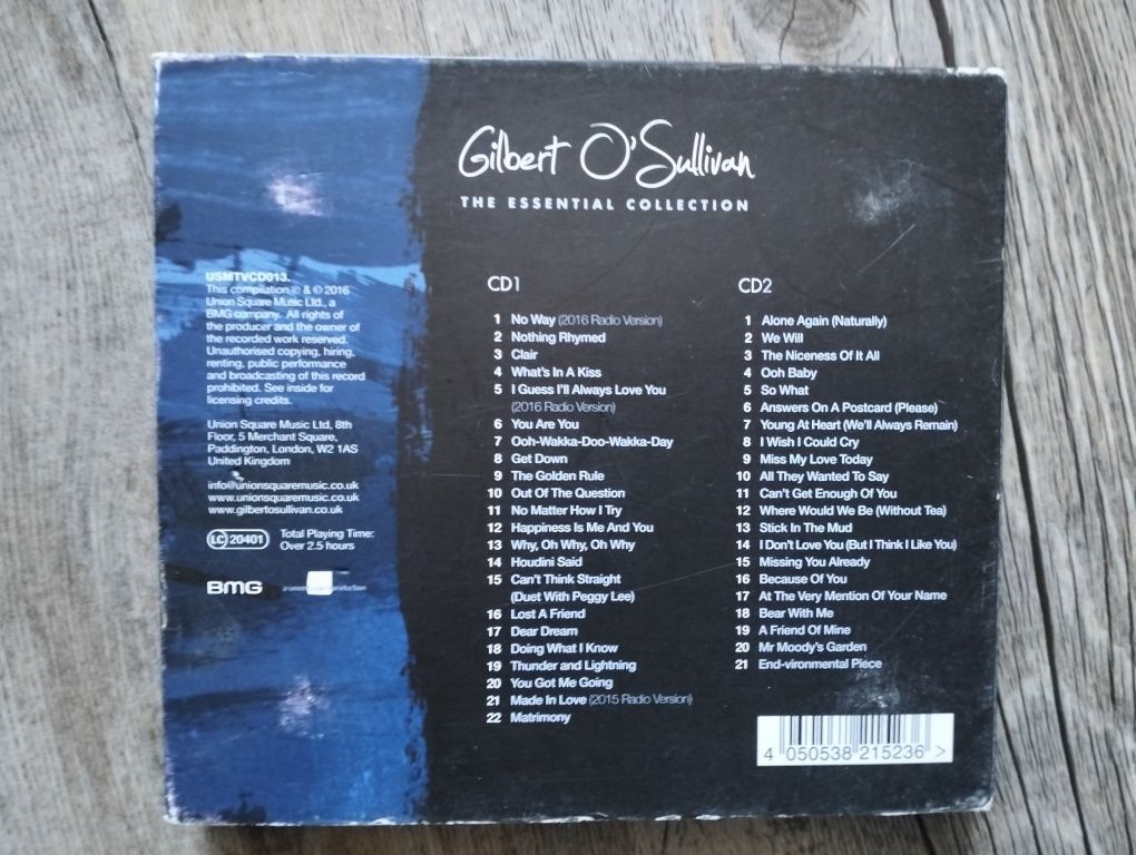 GILBERT O' SULLIVAN : The Essential Collection 2CD digipack