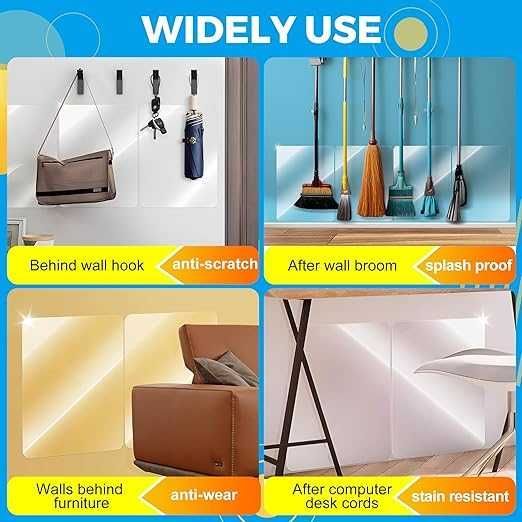 Samoprzylepna przezroczysta folia ochronna na ścianę 4szt.36x28 (221b)