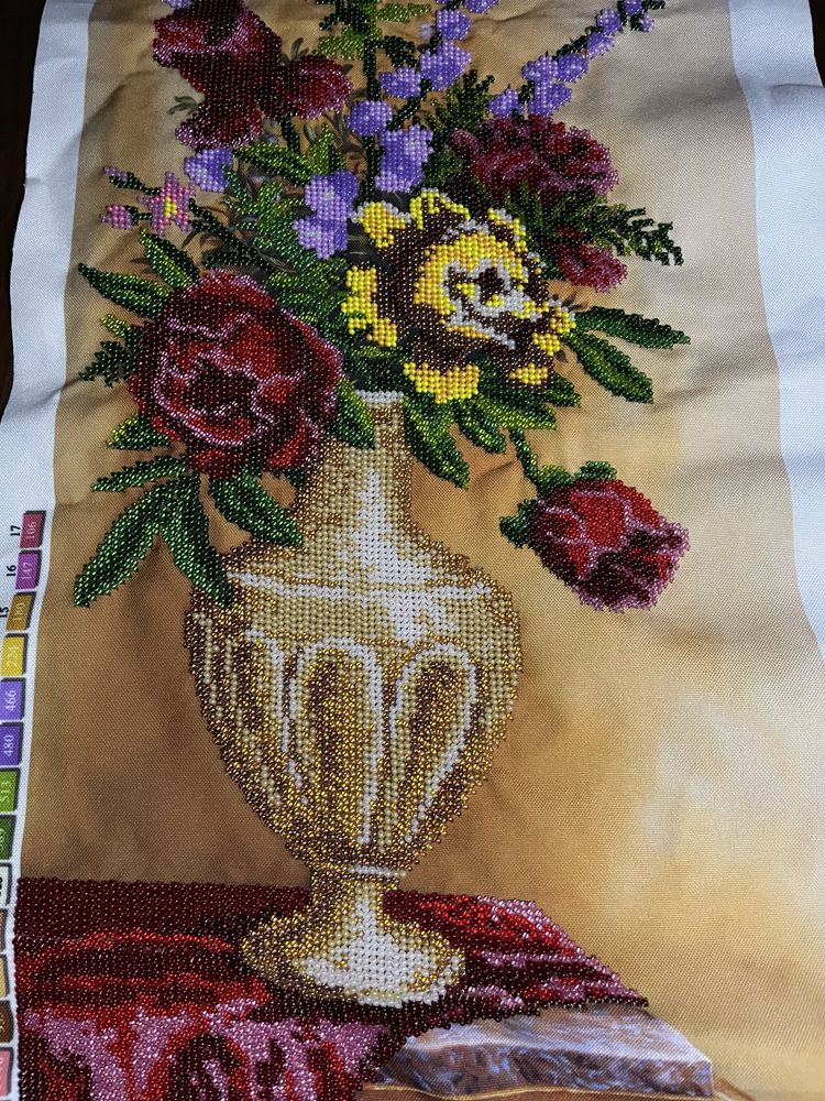 Вышивка бисером без рамки