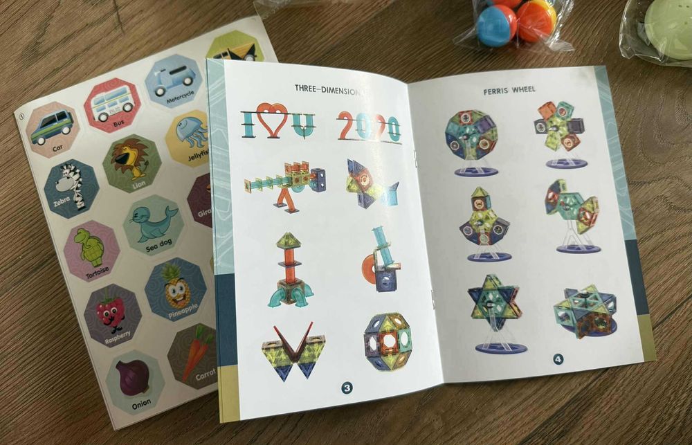 Klocki Magnetyczne Marble Tor Kulkowy Świecące Kulki 75 Elementów