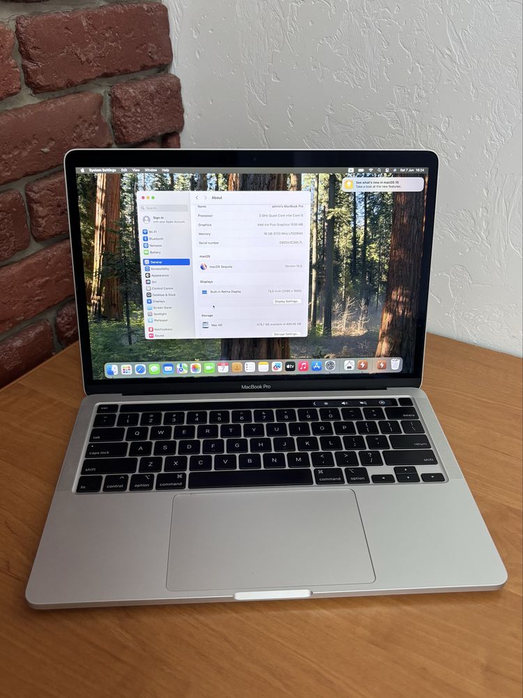 MacBook Pro 2021 A2251 13‘ i5-10п 2,0-3,8GHz 16/512 Silver