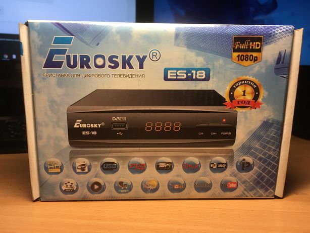 Eurosky ES-18. Тюнер DVB-T2. Приемник для цифрового телевидения.
