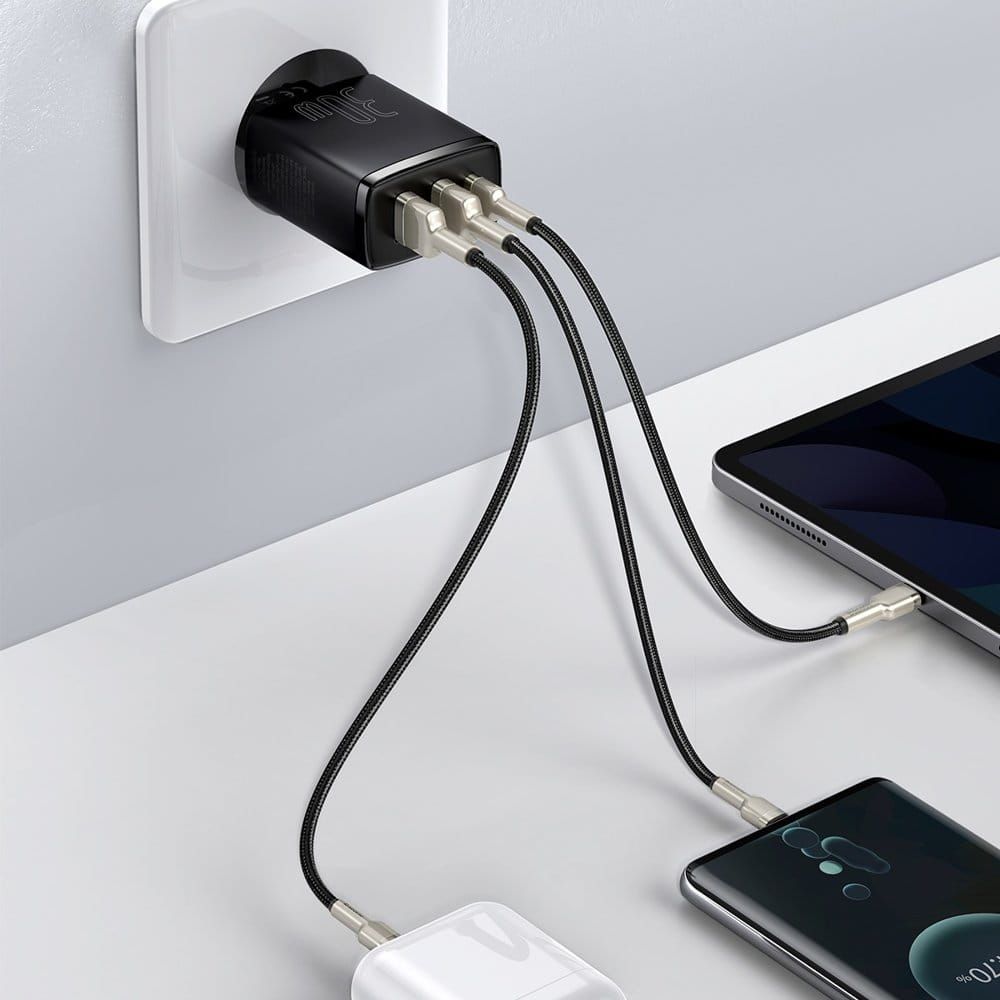 Baseus Compact Szybka Ładowarka 30W 3A Pd 2xUSB 1xUSB Typ C Sklep Wawa