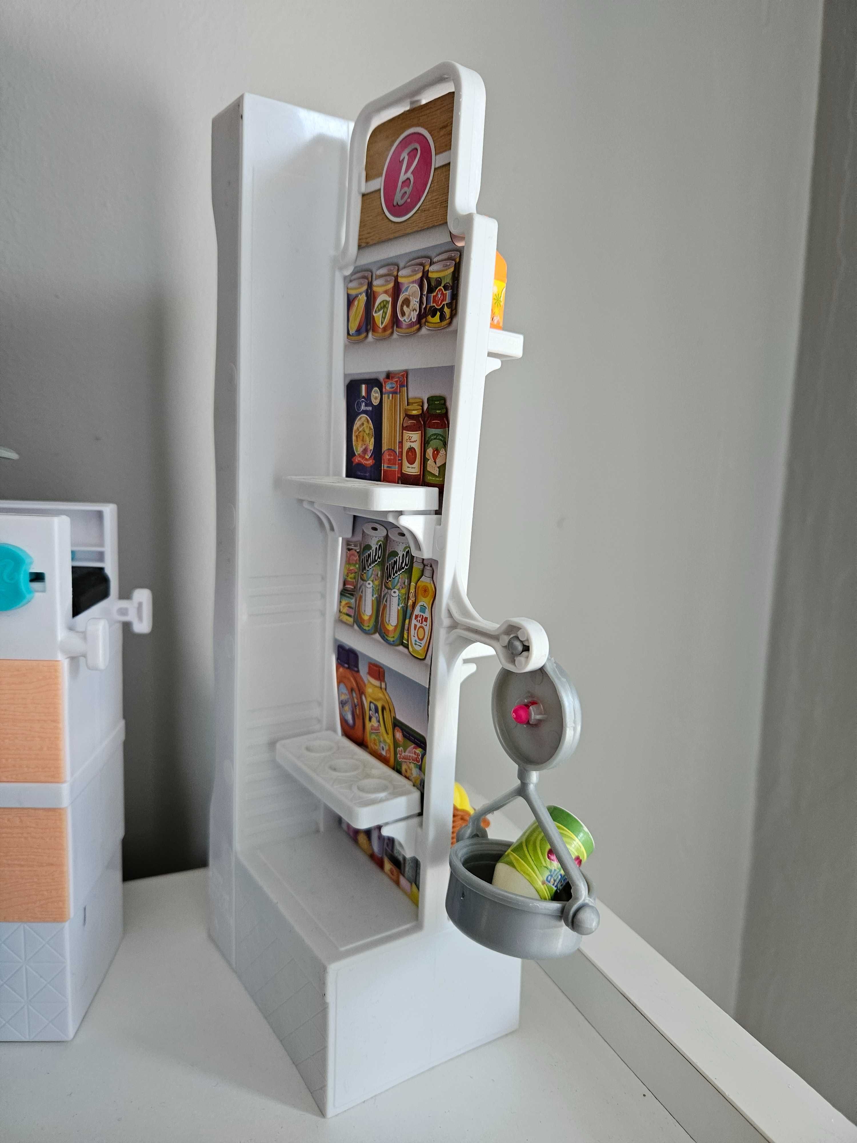 Sklep spożywczy barbie akcesoria wozek sklepowy