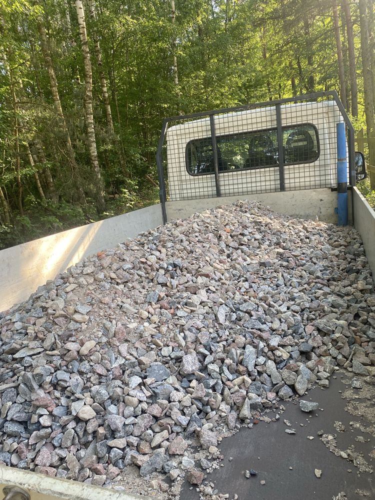 Kamień plukany 2-8, 8-16, 16-32, piasek, żwir, tłuczeń. Transport