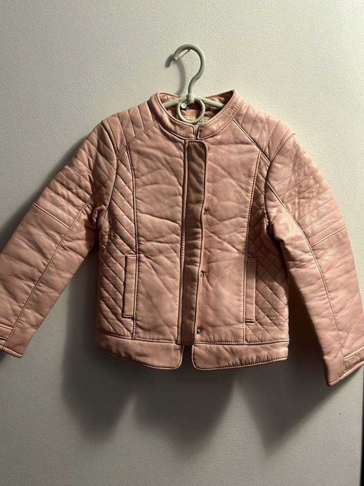 Дитяча шкіряна курточка zara для дівчинки