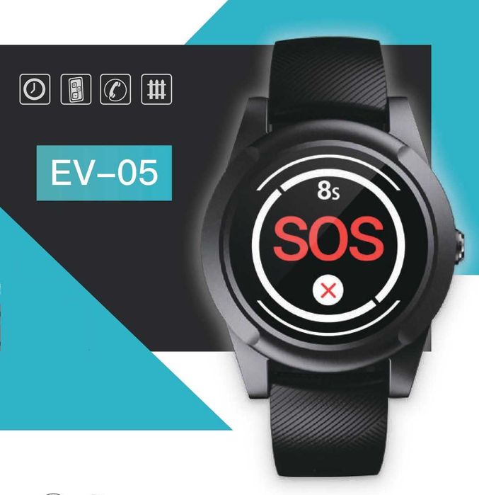 Smartwatch EV05 z funkcją Opaski Bezpieczeństwa SOS + Teleopieka 24/7