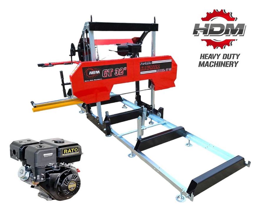 Trak taśmowy spalinowy HDM RATO 15KM piła taśmowa pozioma do drewna