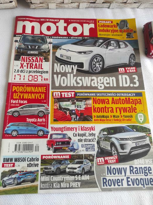 Czasopismo Motor WYSZUKAJ Auto 20/2019 M850i Niro Mini Evoque Espace