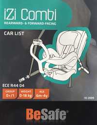 Cadeira de bebé iZI Combi Besafe (contra-marcha)