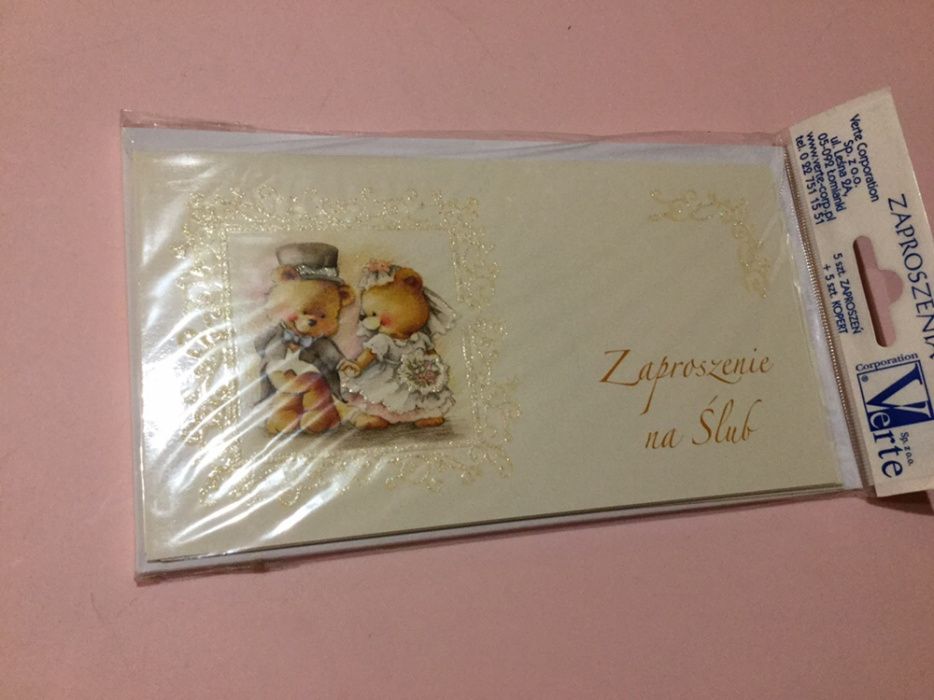 zaproszenia ślubne paczki po 5 szt.
