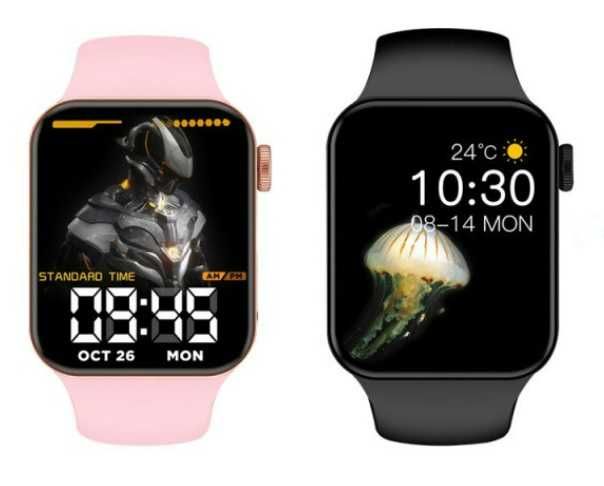Smartwatch Preto ou Rosa com chamadas por Bluetooth display de 1,75"