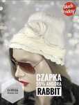 Kremowa zimowa ciepła czapka angora rabbit na zimę świeta prezent